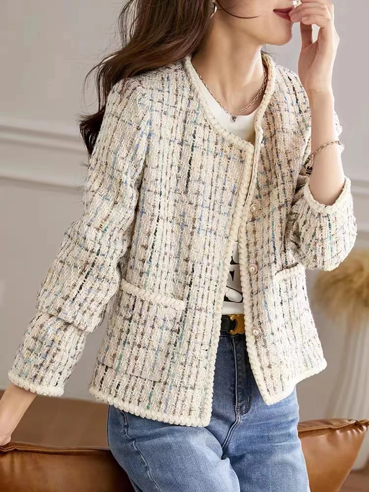 多品链接春秋新款小香风外套