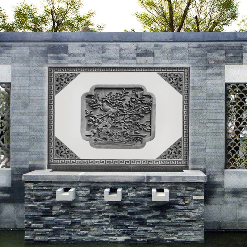 四合院砖雕古建仿古照壁浮雕影壁墙庭院装饰墙套餐促销280*200cm