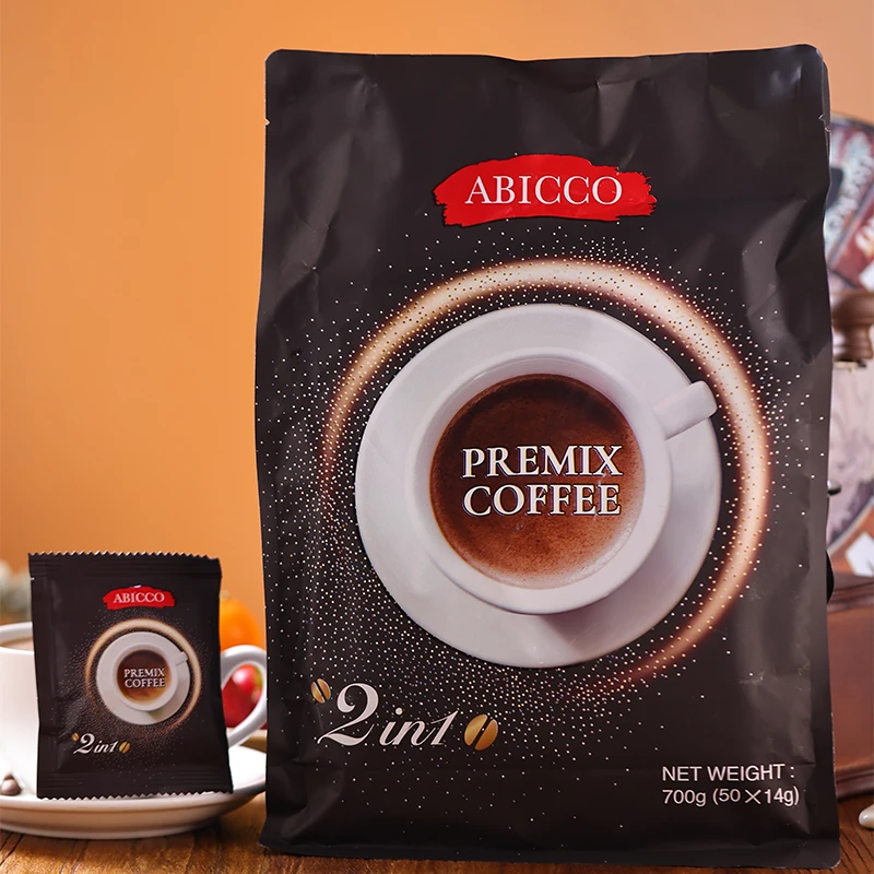 马来西亚原装进口爱比可二合一速溶咖啡700g/袋14gX50包