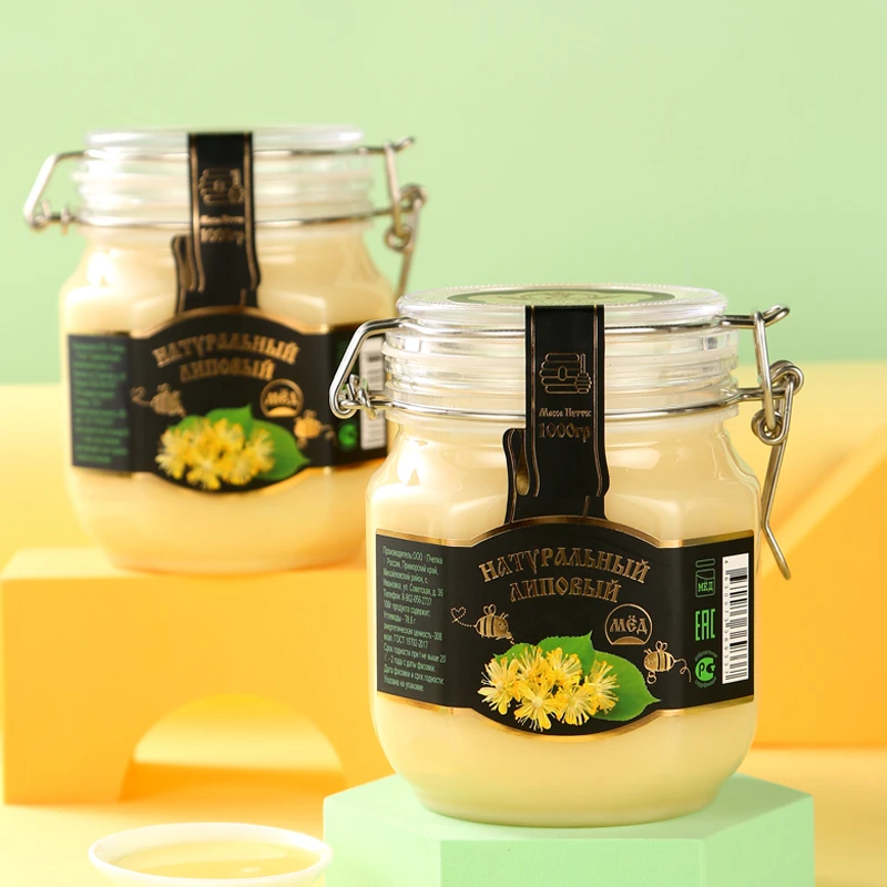 俄罗斯进口捕蜜熊牌椴树蜂蜜500g/瓶1000g/瓶