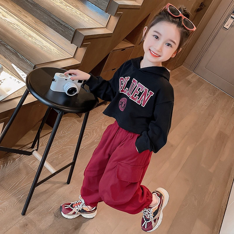 女童春季套装2025新款儿童装洋气运动工装网红春装女童早秋衣服