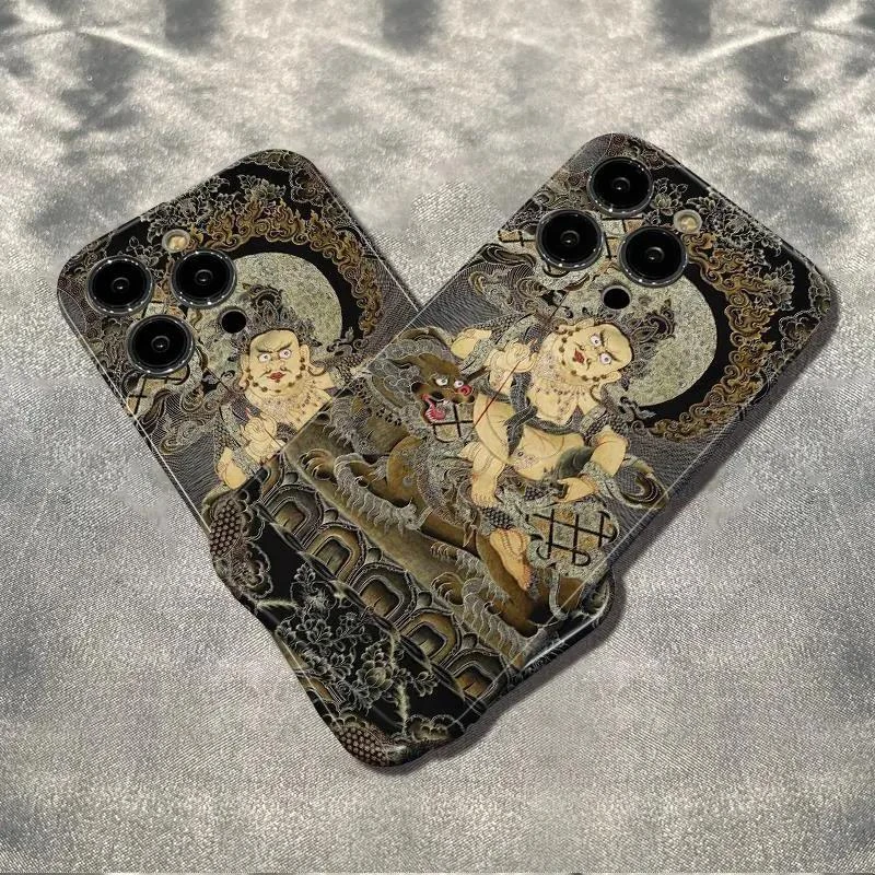 西方财神爷苹果手机壳iPhone11Pro菲林13创意新款全包手机壳复古