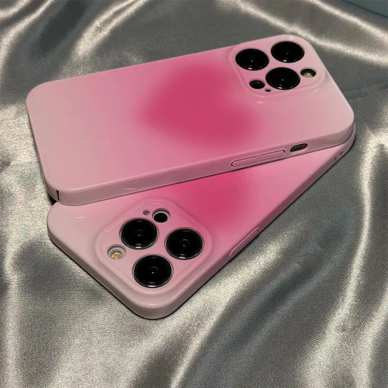 晕染爱心菲林壳适用苹果iPhone荣耀华为OPPO/VIVO小米防摔手机壳