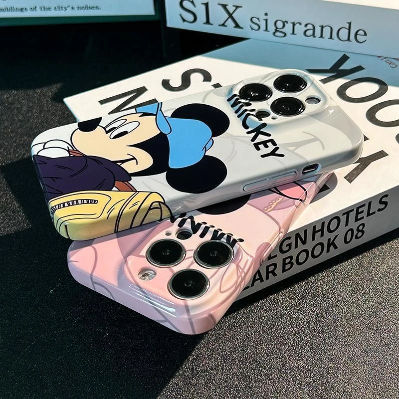 可爱苹果14iphone13promax新款1211女xr男戴帽米老鼠情侣菲林手机