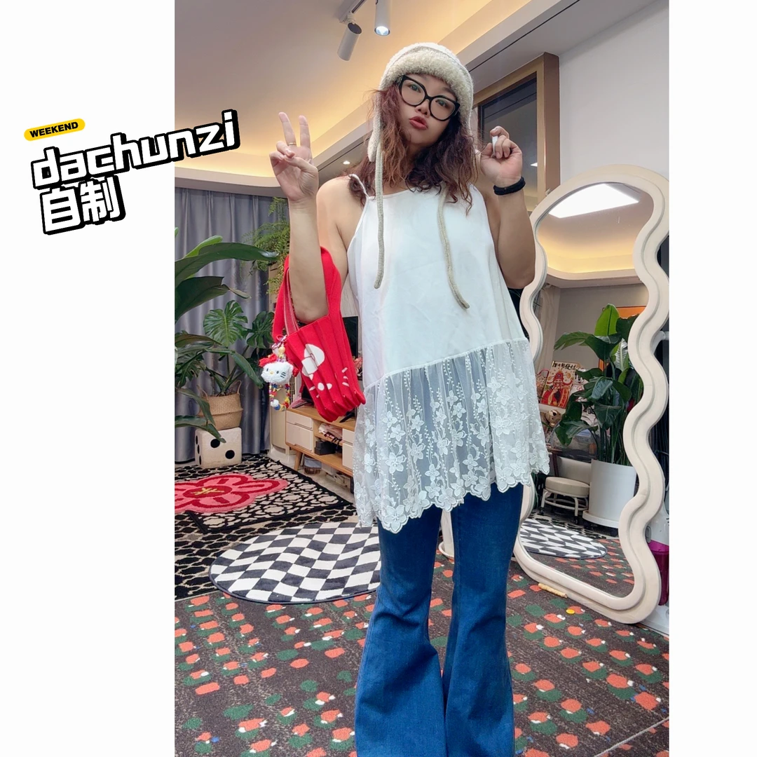 网红一比一 大码蕾丝吊带 屁帘 衣长80厘米胸围105-140厘米