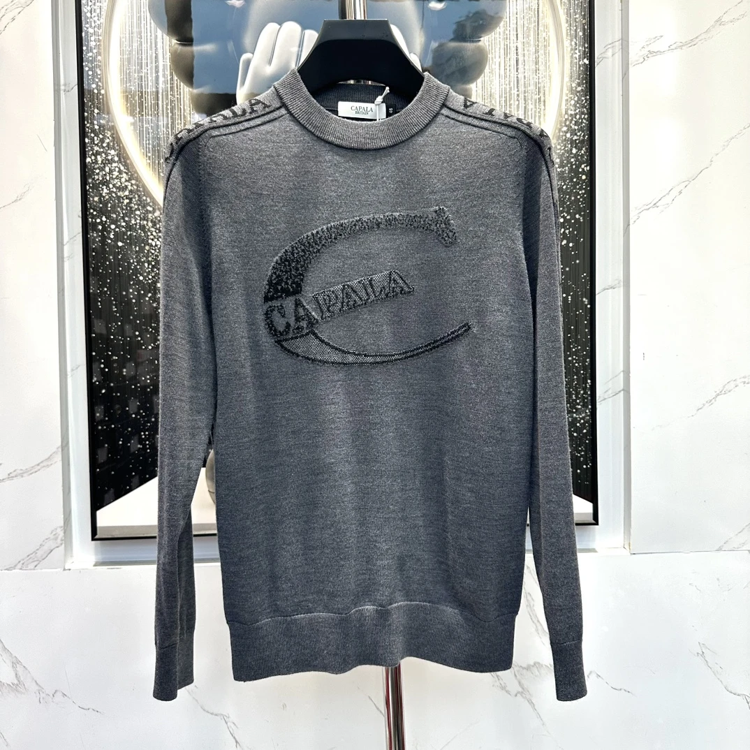 【卡铂拉打底衫】24新款秋冬季男士针织圆领休闲保暖时尚长袖潮流