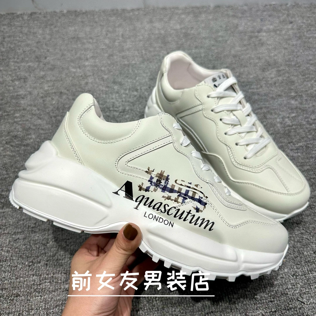 【雅格 狮丹鞋子】23年新款真皮潮流时尚运动休闲男款百搭潮鞋男士