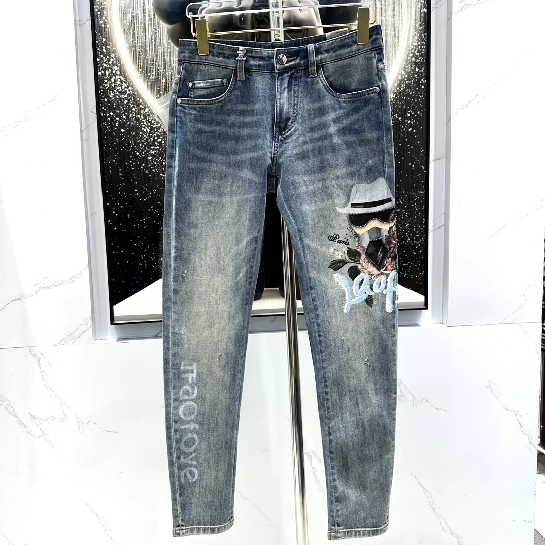 【爷牛仔裤】24年男士时尚休闲修身水洗直筒男牛仔裤子潮流牛仔裤