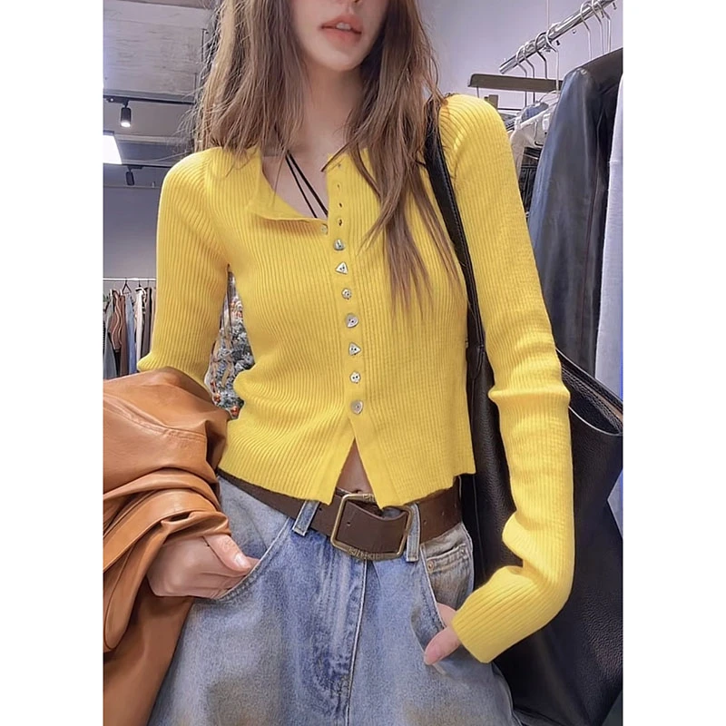 1【精致扣针织衫】秋季小众设计单排扣精致感针织开衫 ZTGDZZ240051