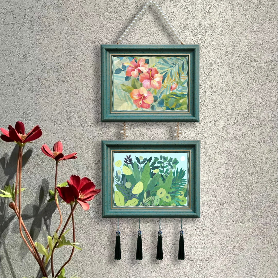 两联装饰挂画美式法式欧式中古现代北欧客厅餐厅卧室玄关客厅儿童