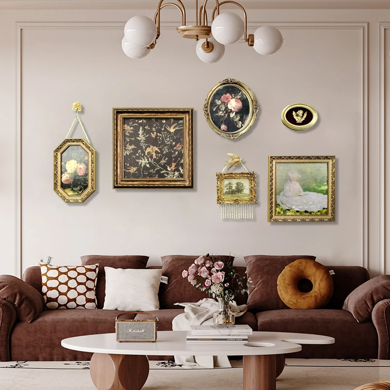 沙发背景 组合套装 美式法式欧式现代中古风