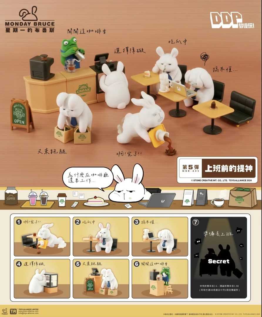 【拆盒】上班前的提神第5弹星期一的布鲁斯手办盲盒