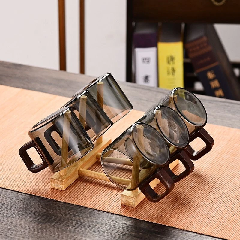 玻璃杯套装隔热茶杯高硼硅玻璃家用耐茶具茶具泡茶高硼硅玻璃杯