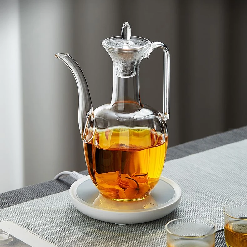 高硼硅玻璃过滤蒸煮蒸汽小型宋代绿茶专用泡茶器仿宋执壶中式茶壶