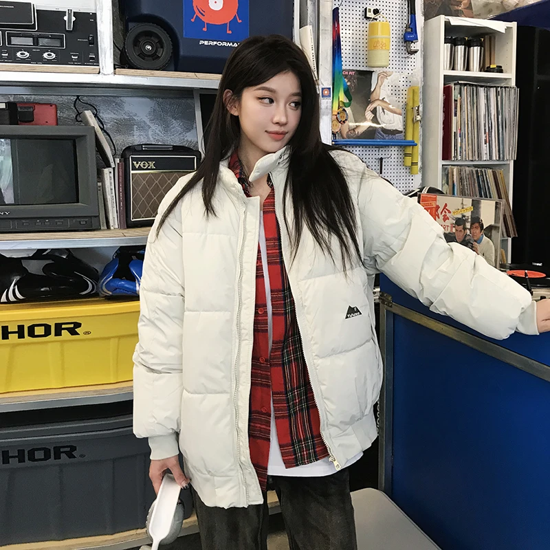 男女同款棉服情侣款棉衣2024年新款中性风格宽松加厚休闲棉衣外套