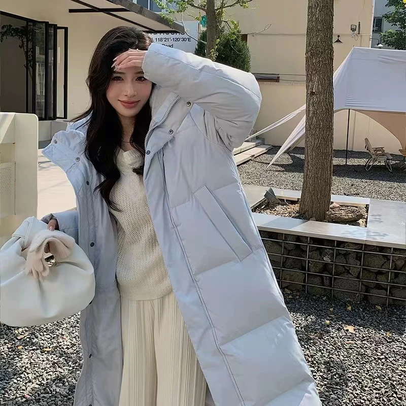 2025年新款棉衣女长款过膝加厚韩版棉服宽松学生情侣装休闲棉袄