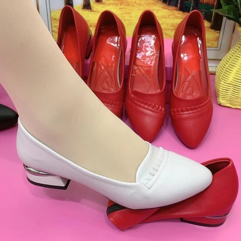 【爆款推荐】2023新款时尚软底低跟单鞋 防滑舒适妈妈鞋#721