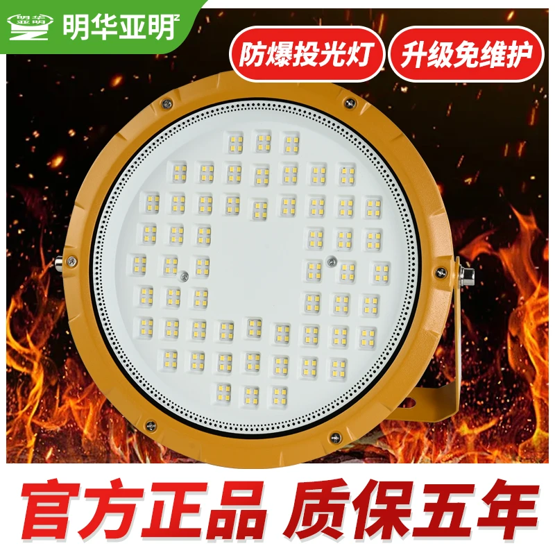 亚明led防爆灯加油站化工厂仓库车间国标投光灯户外大功率泛光灯