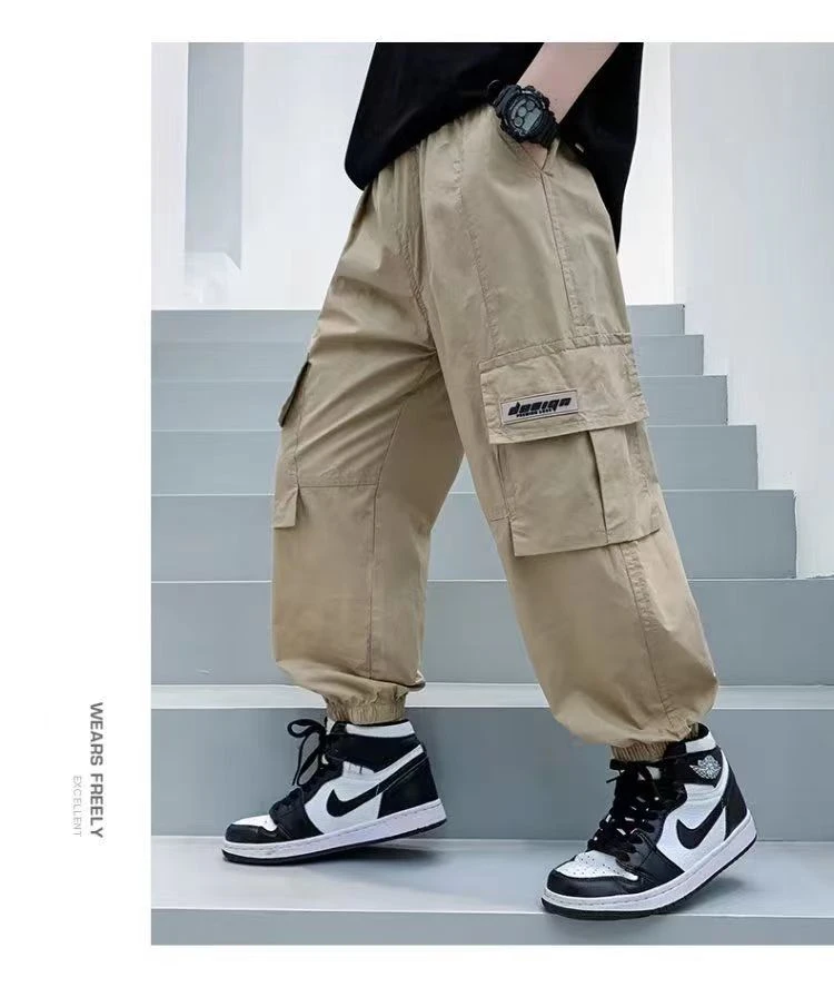 男童工装裤春秋薄款2024秋季新款宽松长裤中大童洋气裤子儿童韩版