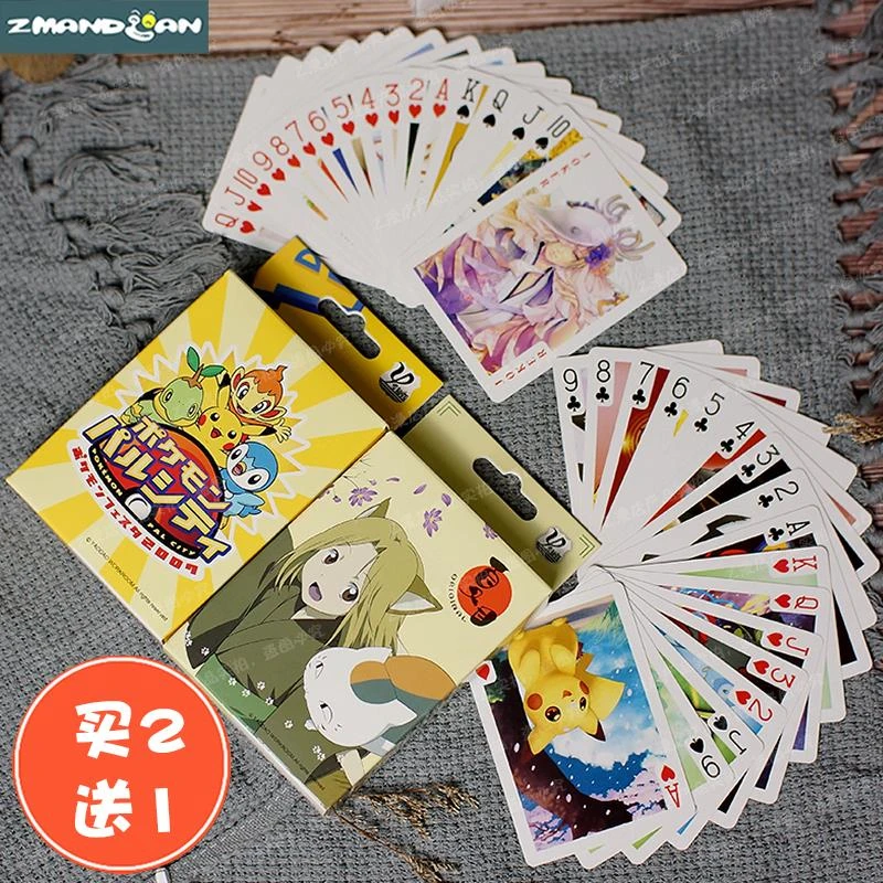 夏目友人帐扑克牌皮卡丘银魂哆啦A梦可爱动漫卡牌二次元周边纸牌