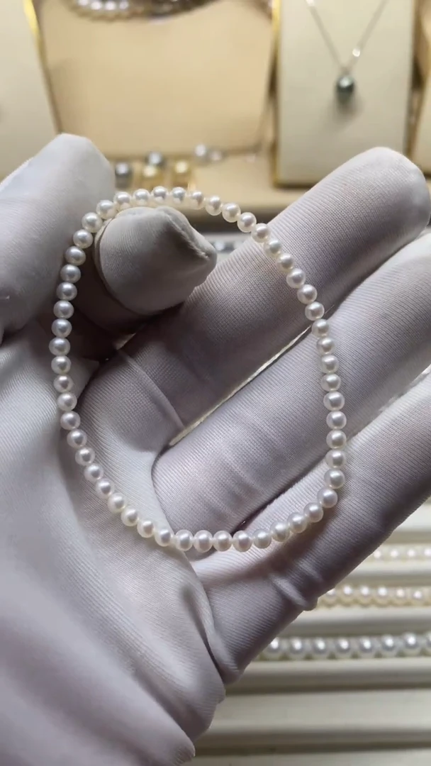 【闪购商品】淡水珍珠手链未镶嵌3-3。5手链