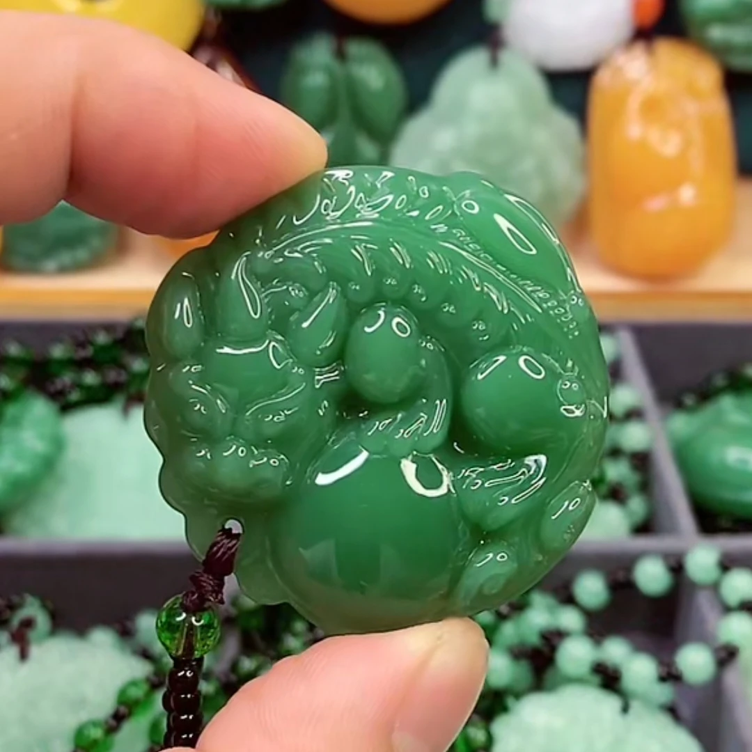 夏季新款3、深绿霸王貔貅抱宝百搭经典.