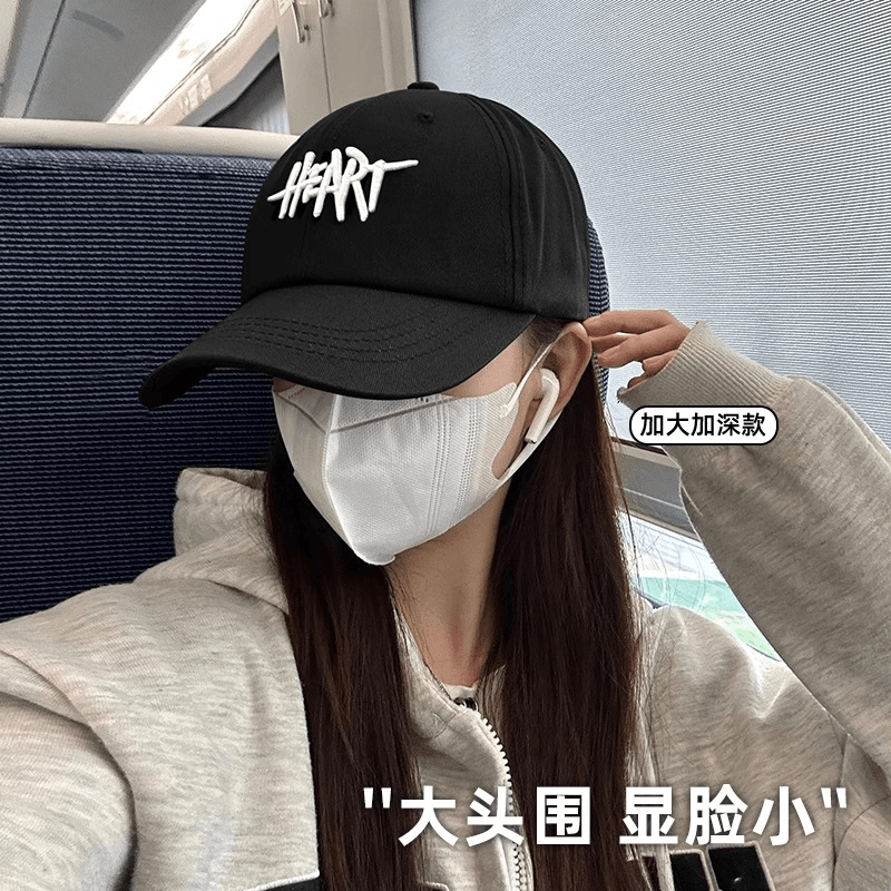 大头围棒球帽女显脸小2023新款加大加深帽子潮百搭宽帽檐鸭舌帽男
