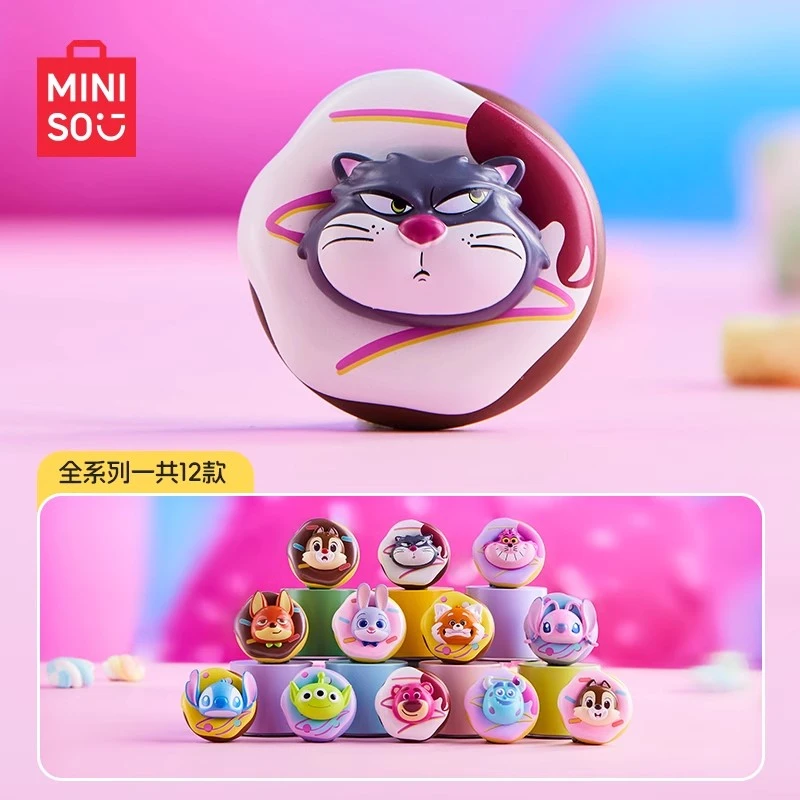 MINISO名创优品迪士尼趣味甜甜圈潮玩盲盒手办礼物冰箱贴公仔玩偶