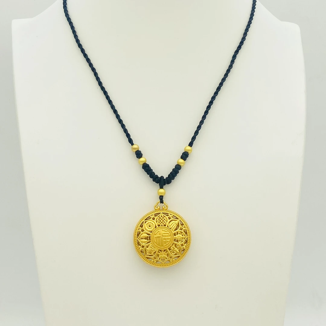 铜合金吊坠 八宝罗盘福字款 大号35mm