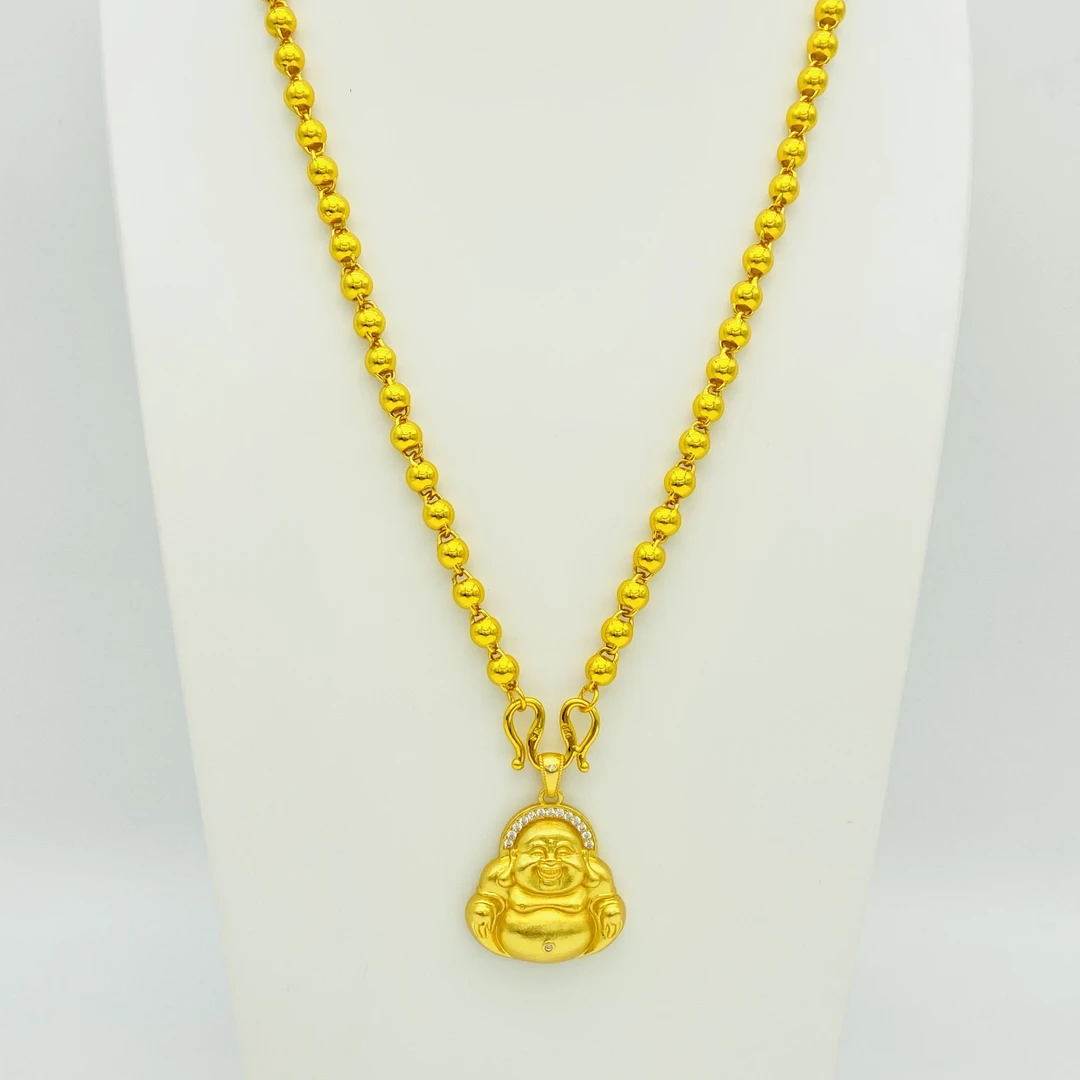 铜合金吊坠 卡6珠珠配镶钻大肚佛 自留款