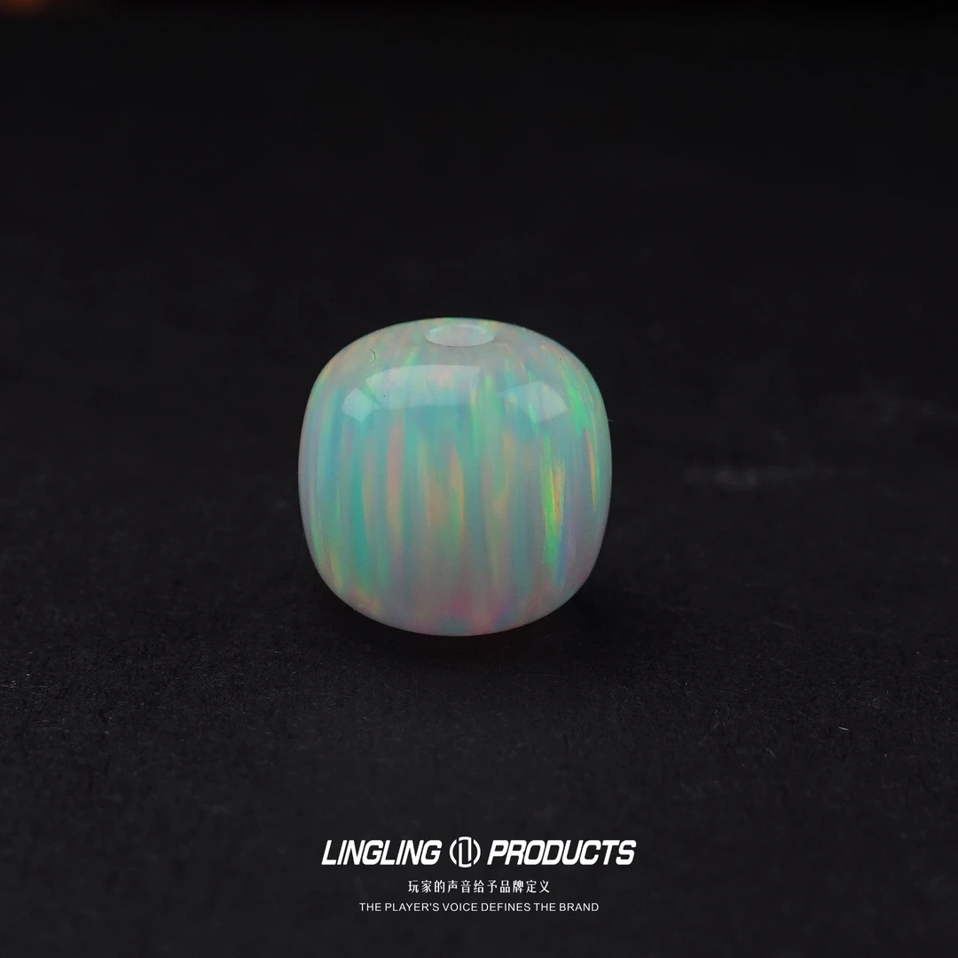 合成水晶「霝」人工欧泊老型隔珠12mm炫光料水晶澳宝