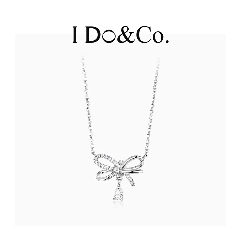 I Do&Co. 坠链均925银 闪耀蝴蝶结项链女 小众轻奢高级送女友礼物