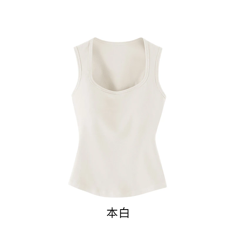 LITI-STUDIO 暖阳冬日 |女背心打底显瘦网红白色百搭女士修身