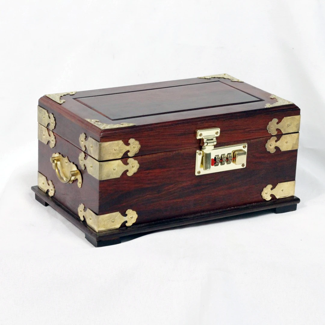 25红酸枝中号首饰盒巴里黄檀红木化妆盒珠宝玉器收纳盒婚嫁彩礼盒