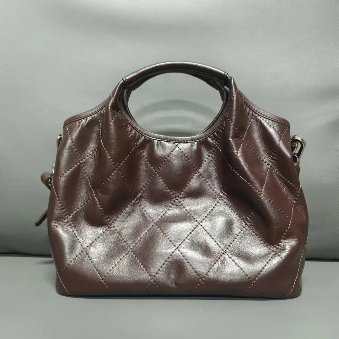 SMVP真皮包 菜篮子包 0390 咖色