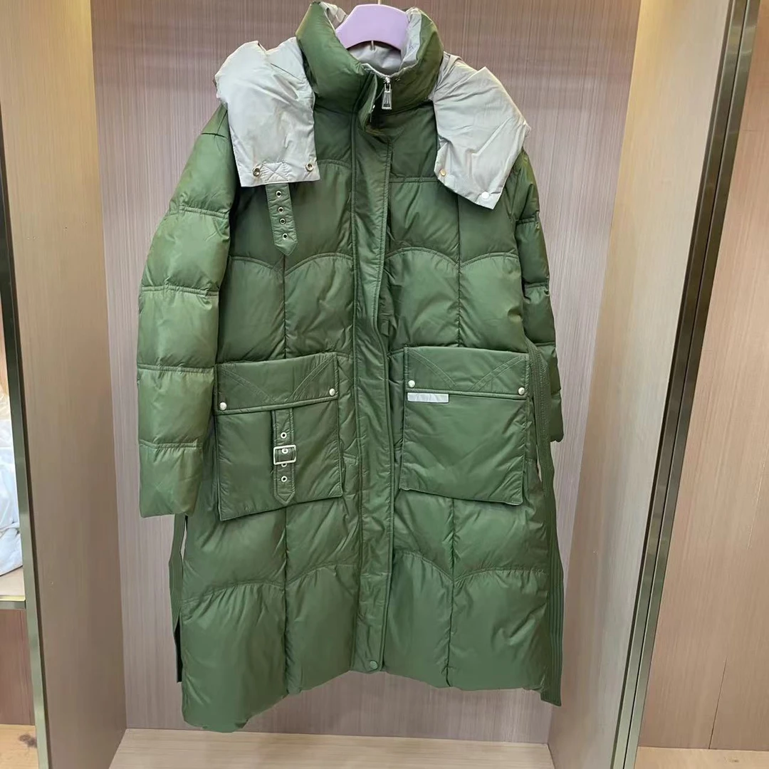 【LJWM】中长款白鹅绒羽绒服 98002