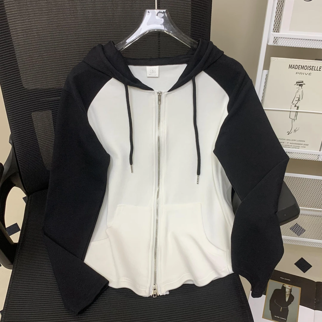 大码欧美时髦炸街连帽卫衣女早秋季韩版宽松休闲时尚百搭长袖上衣