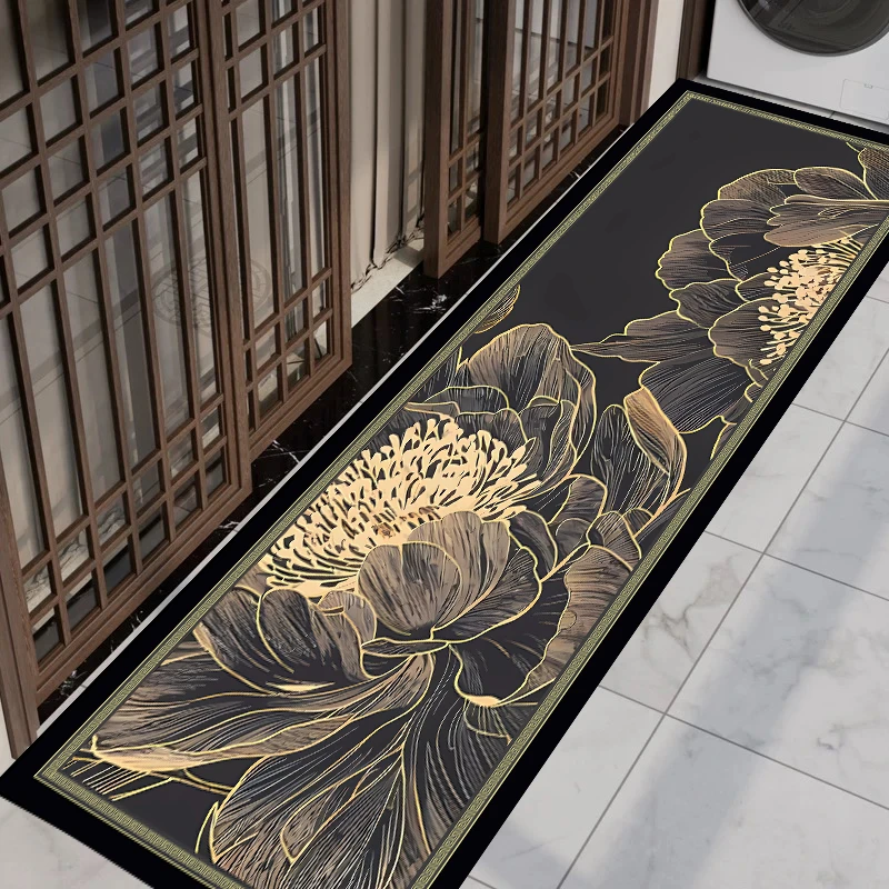 X1534【60*200cm】硅藻泥轻奢入户门地垫家用门口脚垫吸水地毯门垫