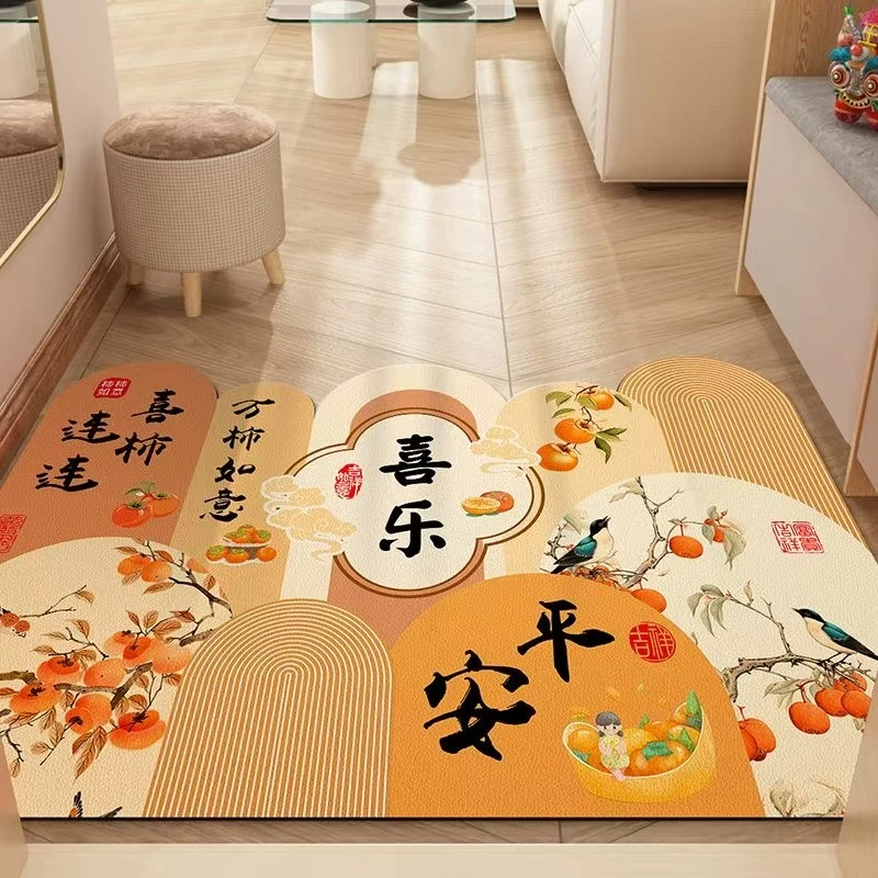 Z454【100*120cm】硅藻泥地毯玄关门口入户玄关客厅卧室床边毯地垫