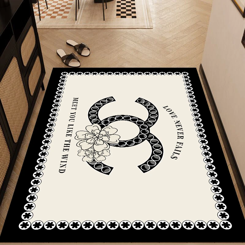 H496【100*160cm】硅藻泥地毯玄关门口入户玄关客厅卧室床边毯地垫