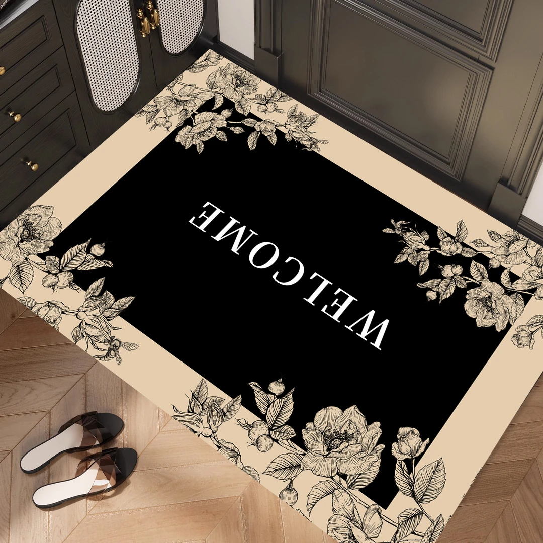 E824【60*90cm】硅藻泥地毯玄关门口入户玄关客厅卧室床边毯地垫