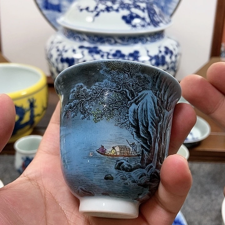 杯全手工全手绘陶瓷