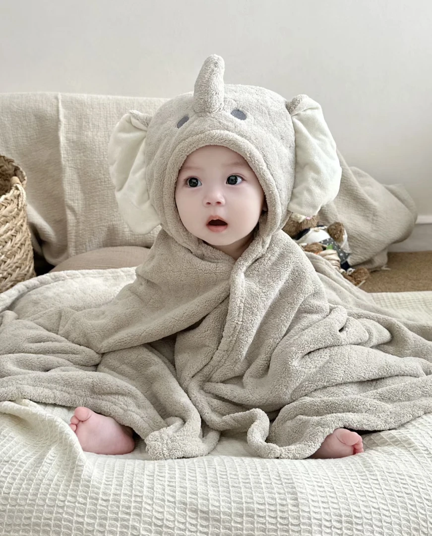 麦米【软软的浴巾】嫚X同款婴儿浴巾