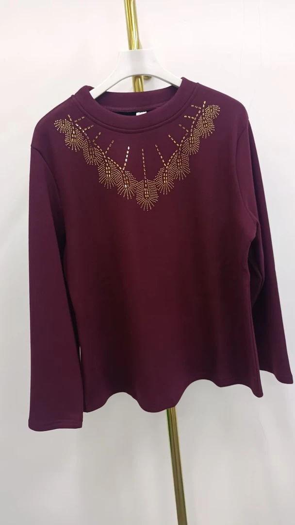 女士时尚百搭圆领小衫 189-2 -J(娇)