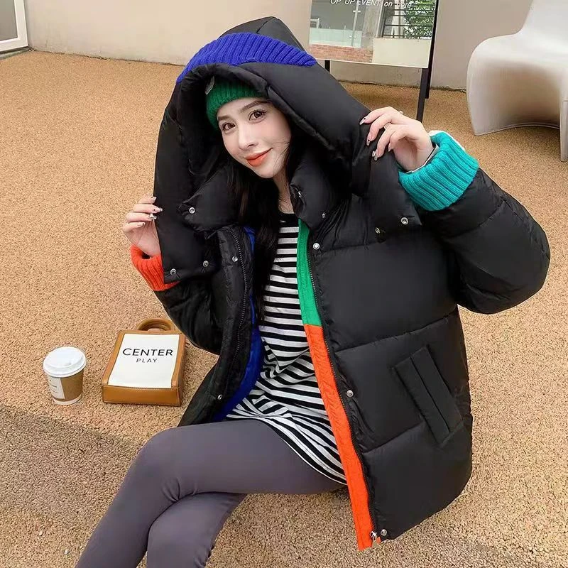 女士时尚百搭拼接休闲棉服 2287 -A113(娇)