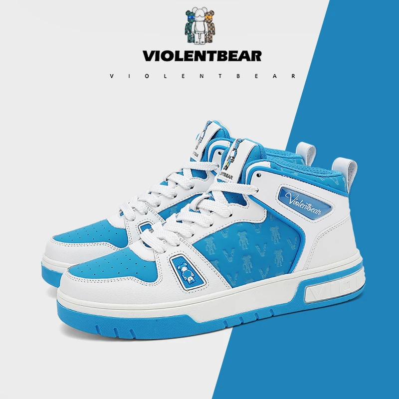 VIOLENTBEAR/暴力熊夏季高帮板鞋休闲百搭潮流情侣款6668