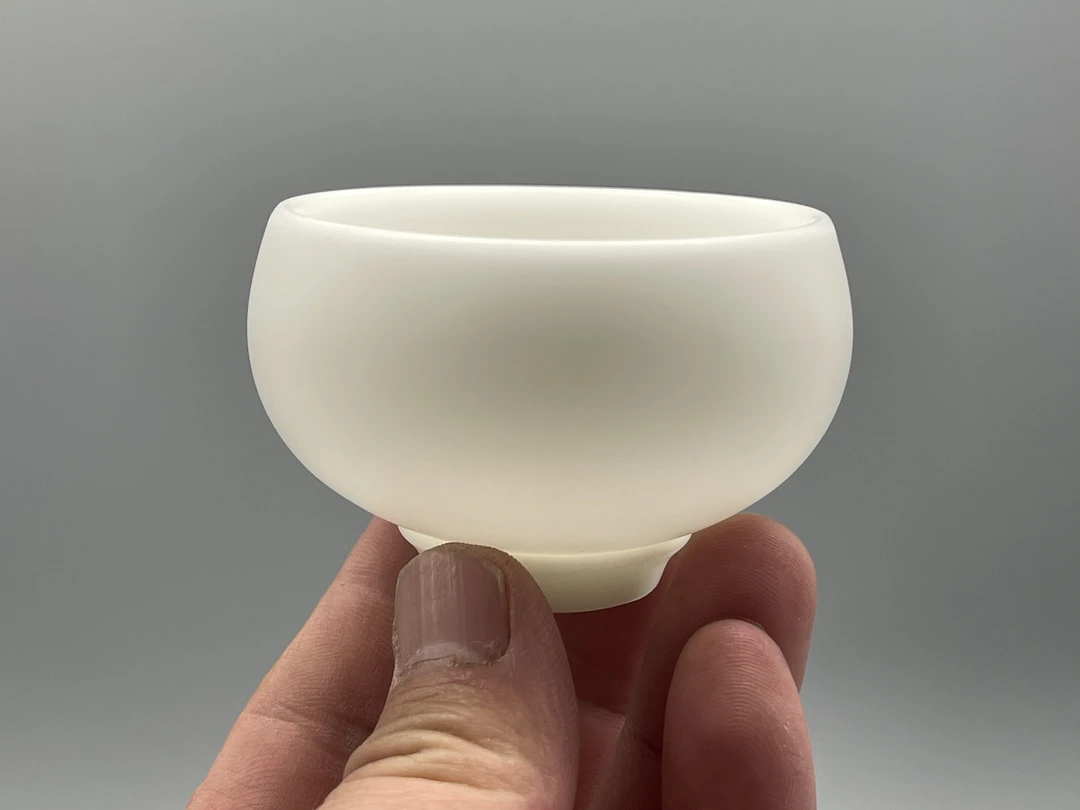 冰种羊脂玉白瓷茶杯主人杯功夫茶具茶盏单个人品茗杯50ml