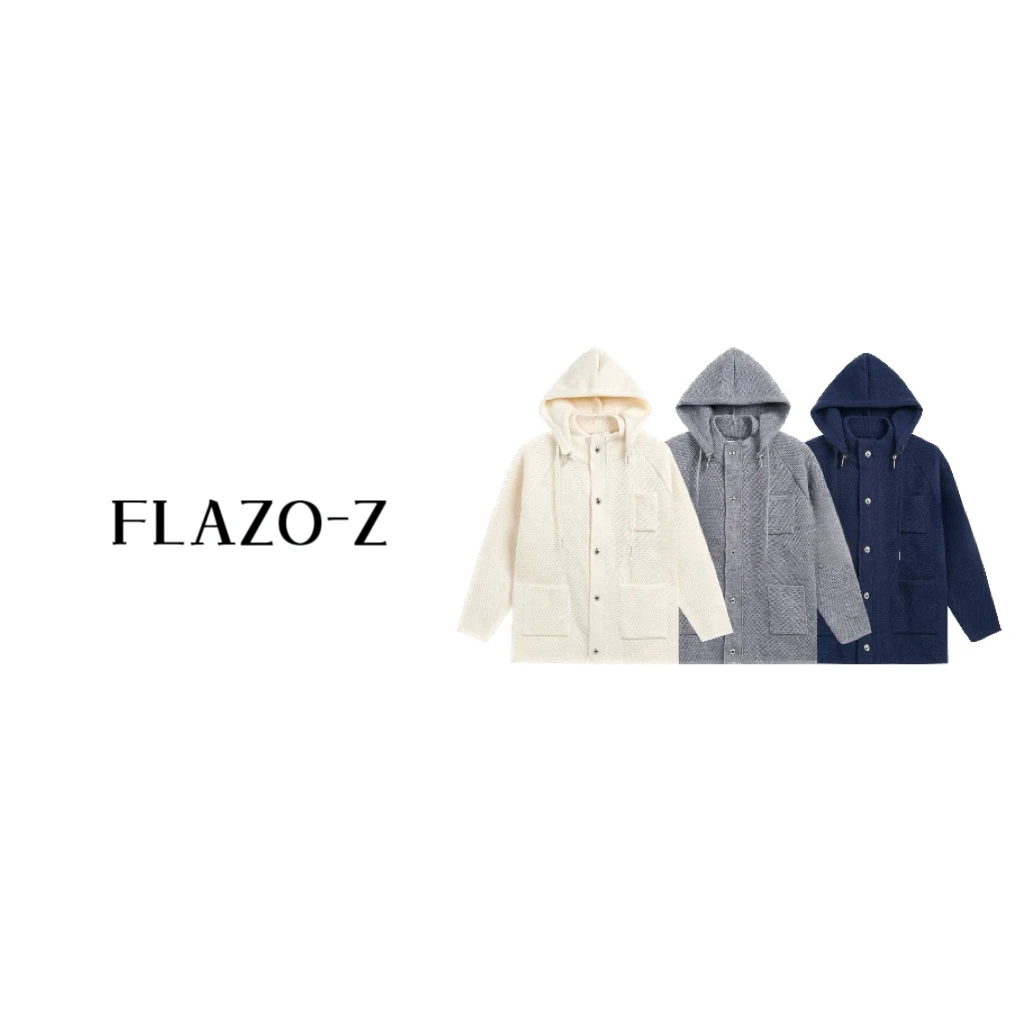 FLAZO-Z法拉（重工外套）6连帽上衣针织设计师时尚百搭外套秋冬