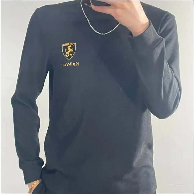 男士秋冬时尚百搭岁男士网红双面德绒打底衫休闲保暖加绒圆领长袖