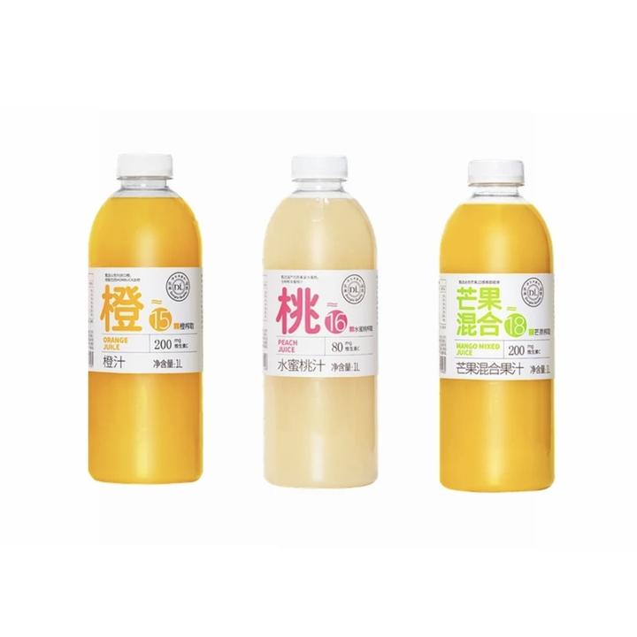 （包邮）胖东来自营100%纯果汁（橙汁/芒果/水蜜桃/葡萄/番茄）复合